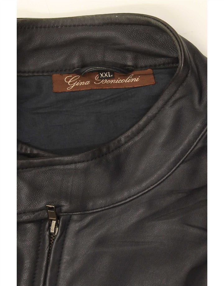 Vintage Herren Lederjacke UK 44 2XL Schwarz