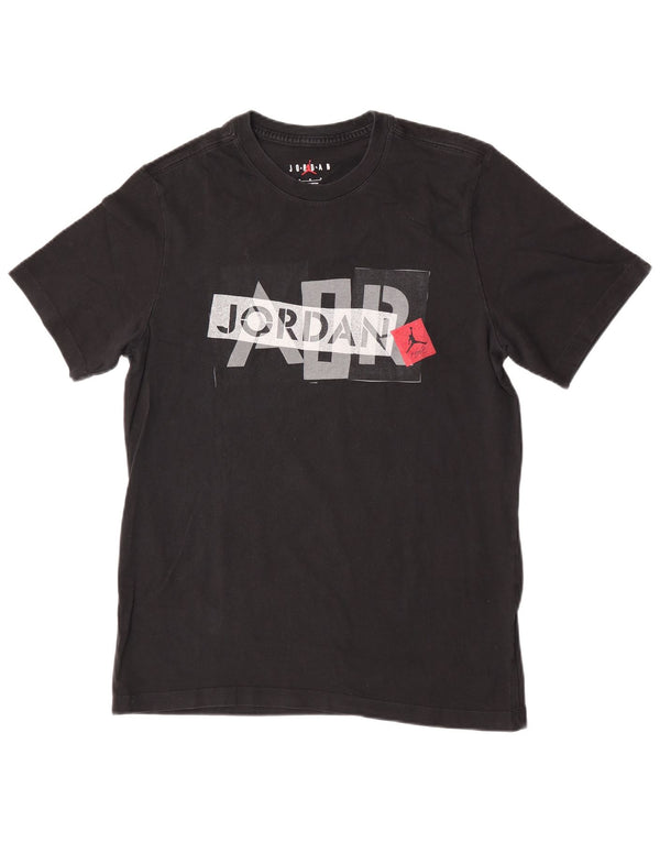 Jordan Mens Air Graphic T-Shirt Top Medium Black Cotton