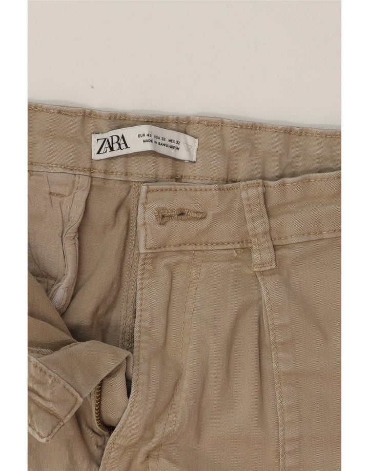 Gerade Cargohose für Herren von Zara, EU 42, Größe L, W32, L28, Beige