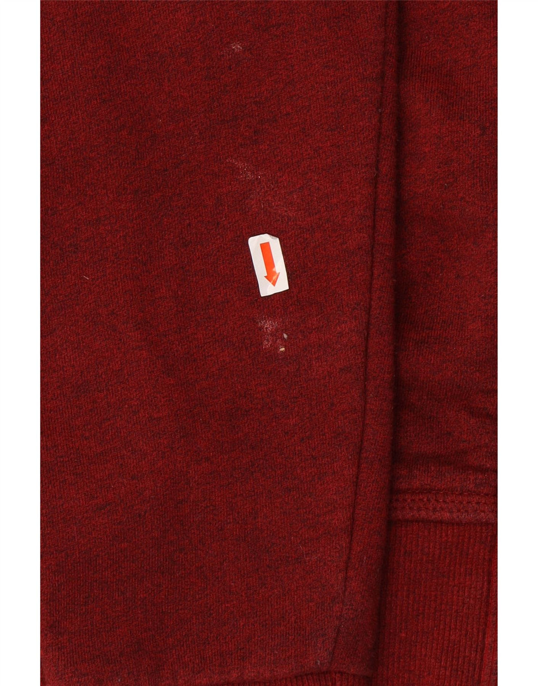 SUPERDRY Herren-Kapuzenpullover mit Reißverschluss, klein, rot gesprenkelte Baumwolle