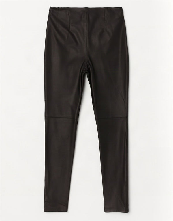 Schlanke Damen-Hose aus Kunstleder von Zara, Größe L, W30, L27, Schwarz, Polyurethan