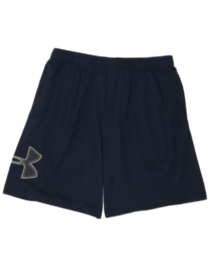 Under Armour Herren-Sportshorts mit Grafik, groß, marineblaues Polyester