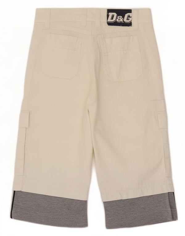 Dolce & Gabbana Capri-Hose für Jungen, 7–8 Jahre, W22, L15, Weiß, Farbblock