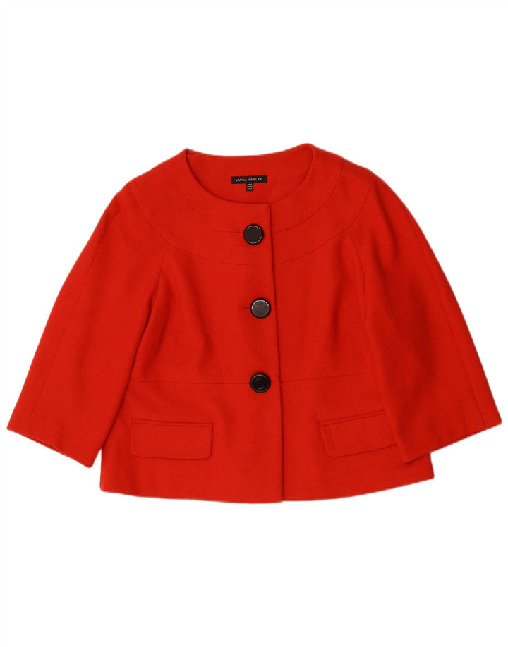 Laura Ashley Damen-Blazerjacke mit 3 Knöpfen, UK 16, Größe L, Rot, Polyester