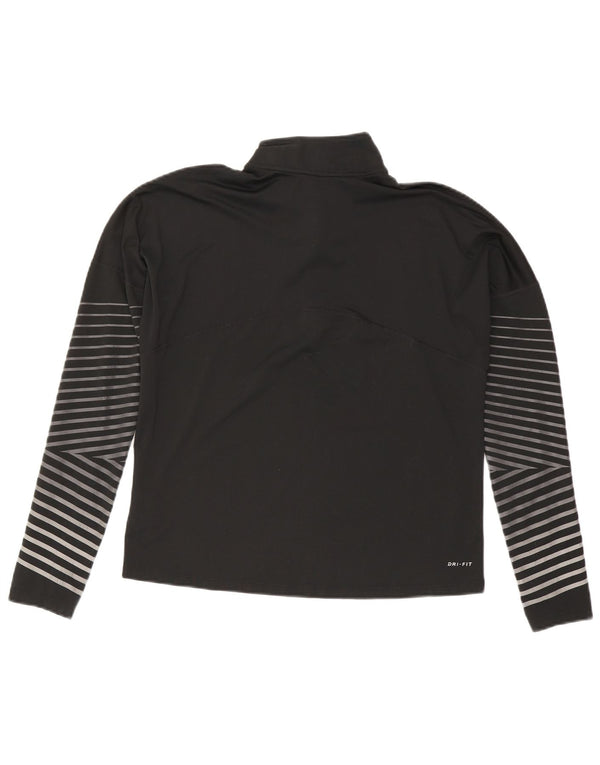Nike Damen Dri Fit Übergroßer Pullover-Trainingsanzug-Oberteil, UK 14, Mittelschwarz