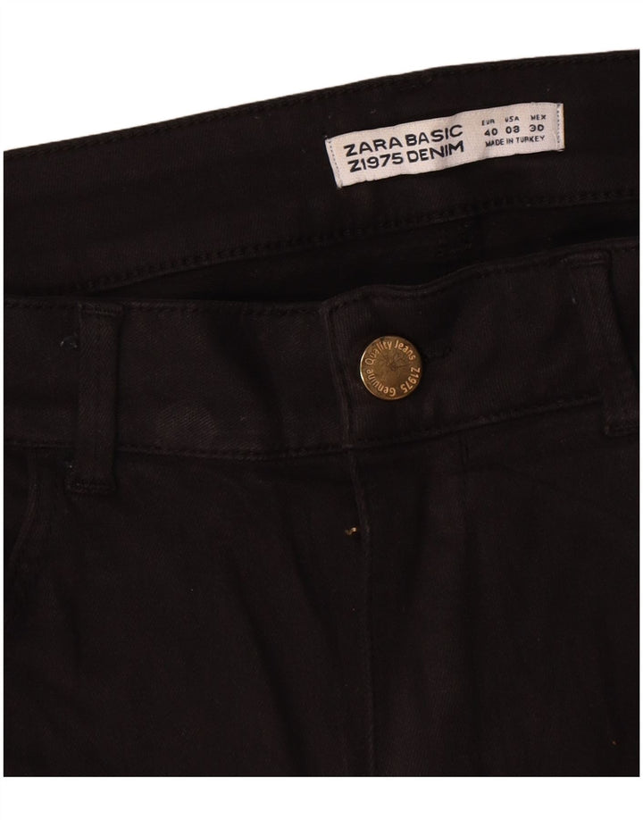 Zara Damen Straight Jeans EU 40 Medium W30 L30 Schwarze Baumwolle