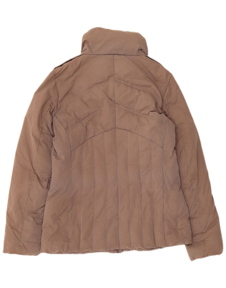 Trussardi Jeans Damen Wattierte Jacke UK 14 Medium Beige