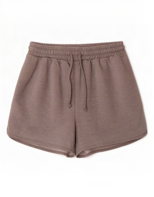 Topshop Damen Sportshorts UK 8/10 Small Grau gefleckte Baumwolle