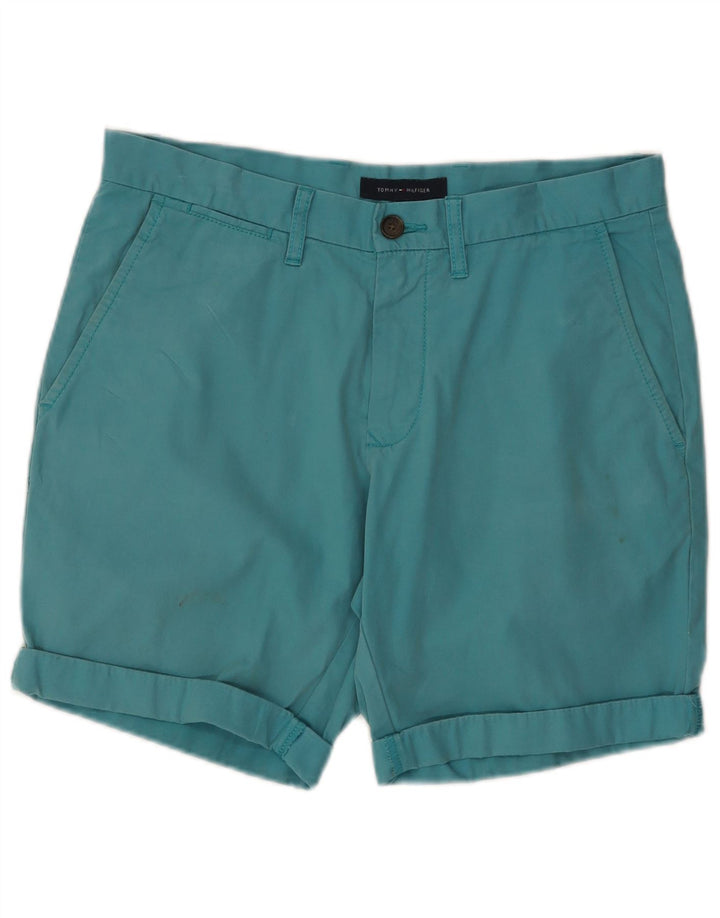 Tommy Hilfiger Herren Chinoshorts W32 Medium Türkis Baumwolle