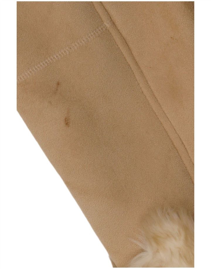 Gerry Weber Damen Übergroßer Sherpa-Mantel UK 12 Medium Beige Polyester