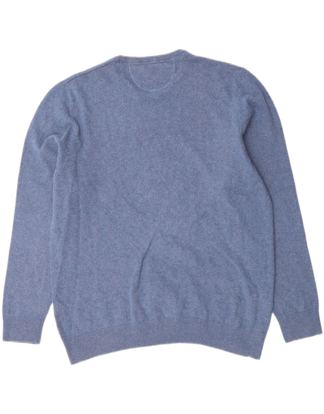 Charles Vogele Herren-Pullover mit Rundhalsausschnitt, 2XL, blaue Wolle