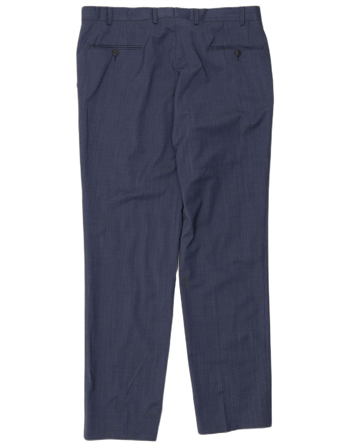 Engbers Herren-Anzughose mit normaler Passform, Größe 54, 2XL, W38, L33, Blau, Polyester