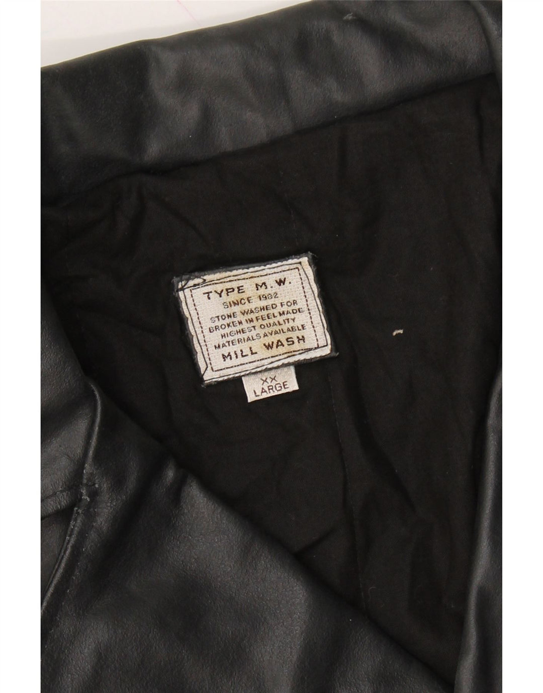 VINTAGE Mens Leather Coat UK 44 2XL Black Vintage Vintage and Second-Hand Vintage from Messina Hembry 
