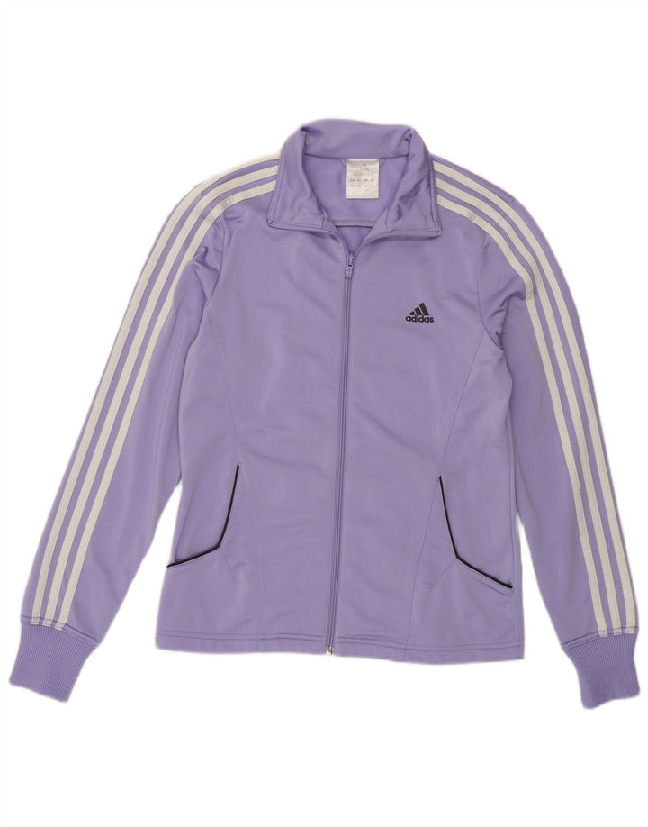 ADIDAS Damen-Trainingsanzug-Topjacke, UK 14, Mittelviolett, Polyester