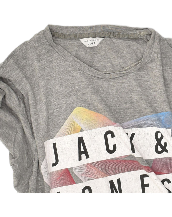 JACK & JONES Mens Core Graphic T-Shirt Top Small Grey Cotton | Vintage Jack & Jones | Thrift | Second-Hand Jack & Jones | Used Clothing | Messina Hembry 