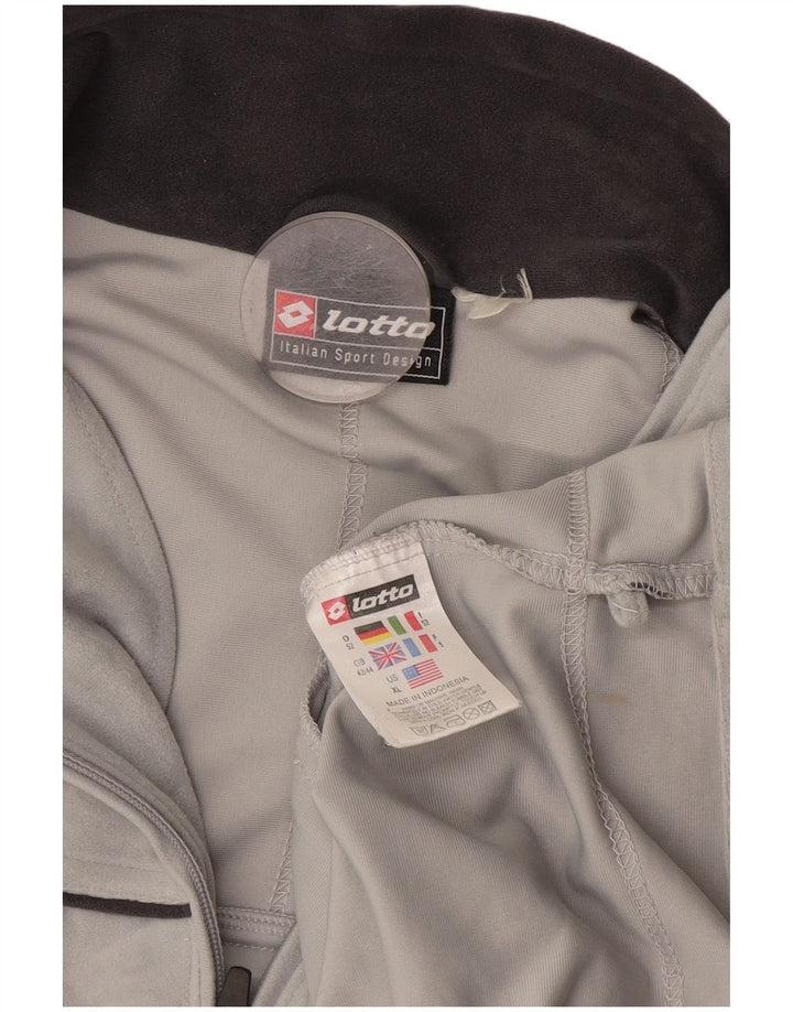 Lotto Herren-Trainingsanzug-Oberteiljacke UK 42/44 XL Graues Polyester