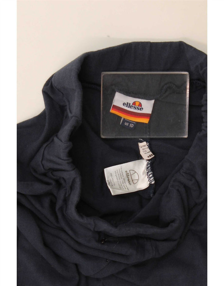 Ellesse Damen Leggings UK 10 Small Marineblaue Baumwolle