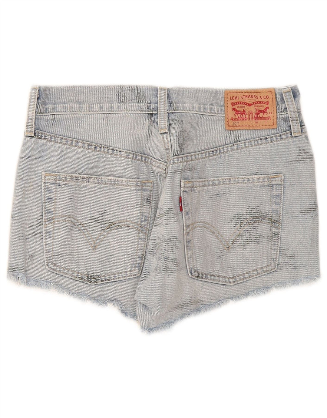Levi's Damen 501 Denim Shorts W26 Small Blaue Baumwolle