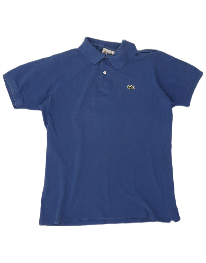 Lacoste Herren-Poloshirt, Größe 4, mittelblaue Baumwolle