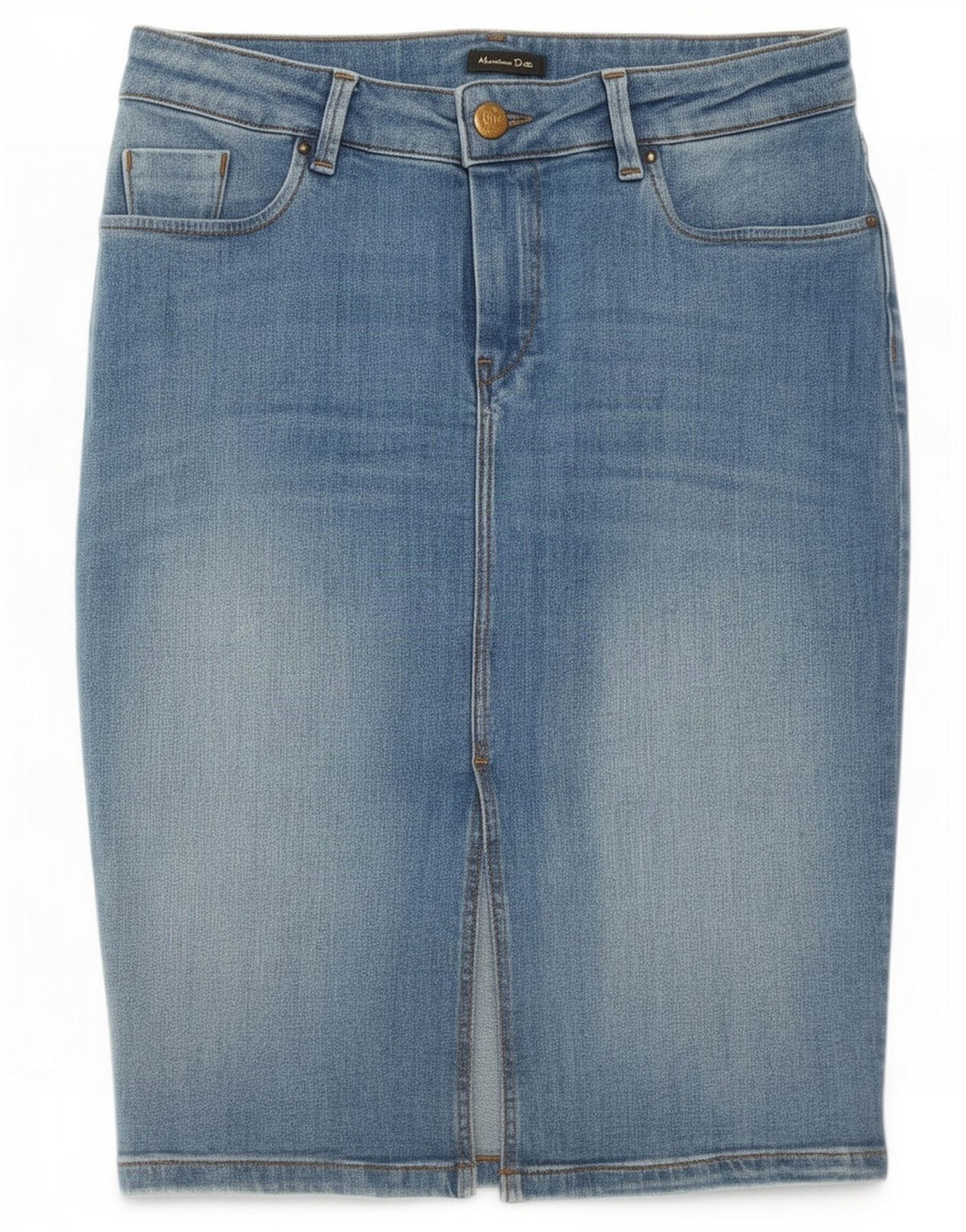 Massimo Dutti Damen Jeansrock EU 38 Small W28 Blau