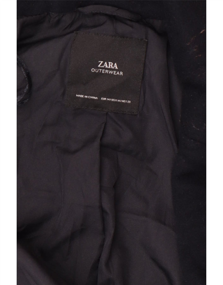 Zweireihiger Damenmantel von Zara, UK 14, mittleres Marineblau