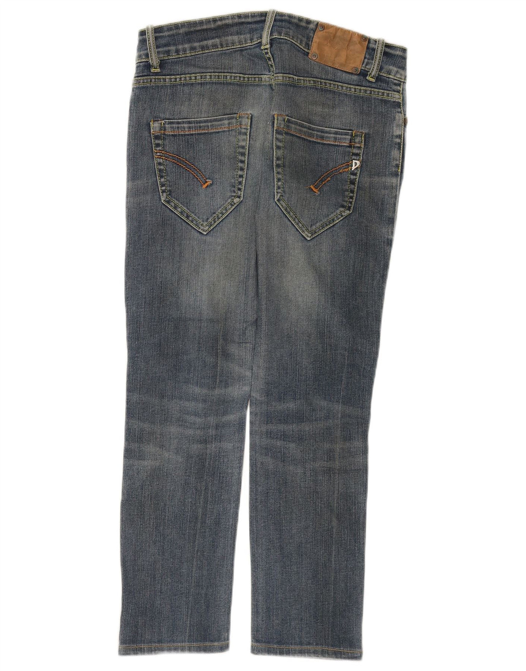 Dondup Damen Straight Jeans W29 L28 Blaue Baumwolle