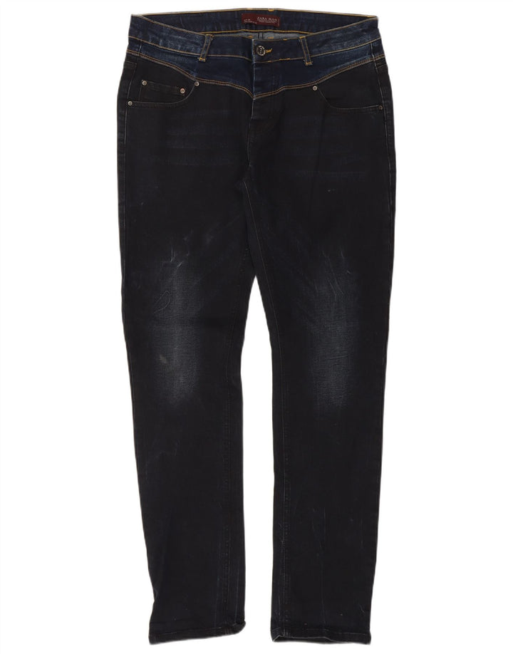 Zara Herren Slim Jeans EU 44 Large W34 L32 Marineblau Baumwolle