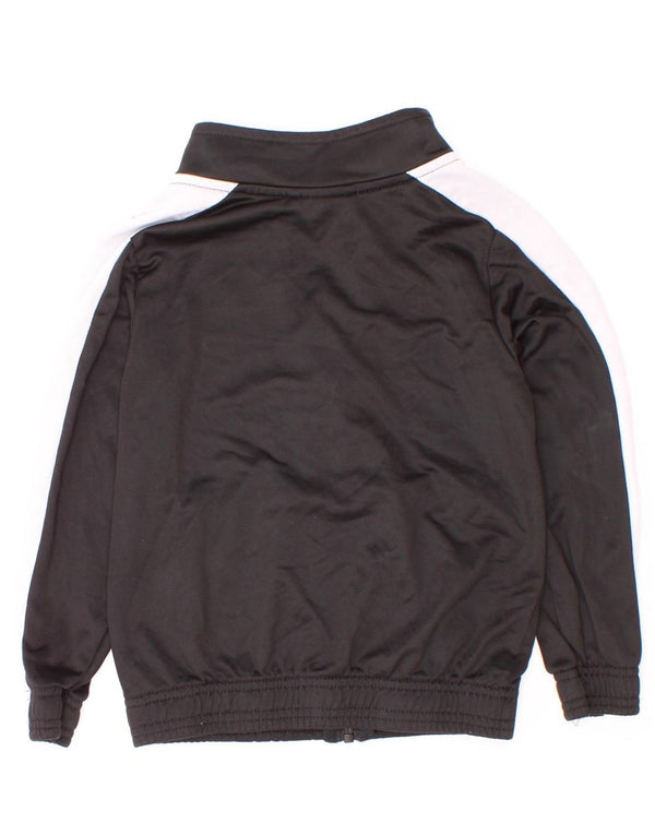 Puma Jungen-Trainingsanzug-Top-Jacke, 3–4 Jahre, schwarzes Farbblock-Polyester