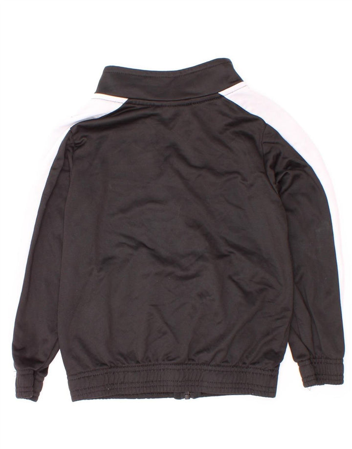 Puma Jungen-Trainingsanzug-Top-Jacke, 3–4 Jahre, schwarzes Farbblock-Polyester