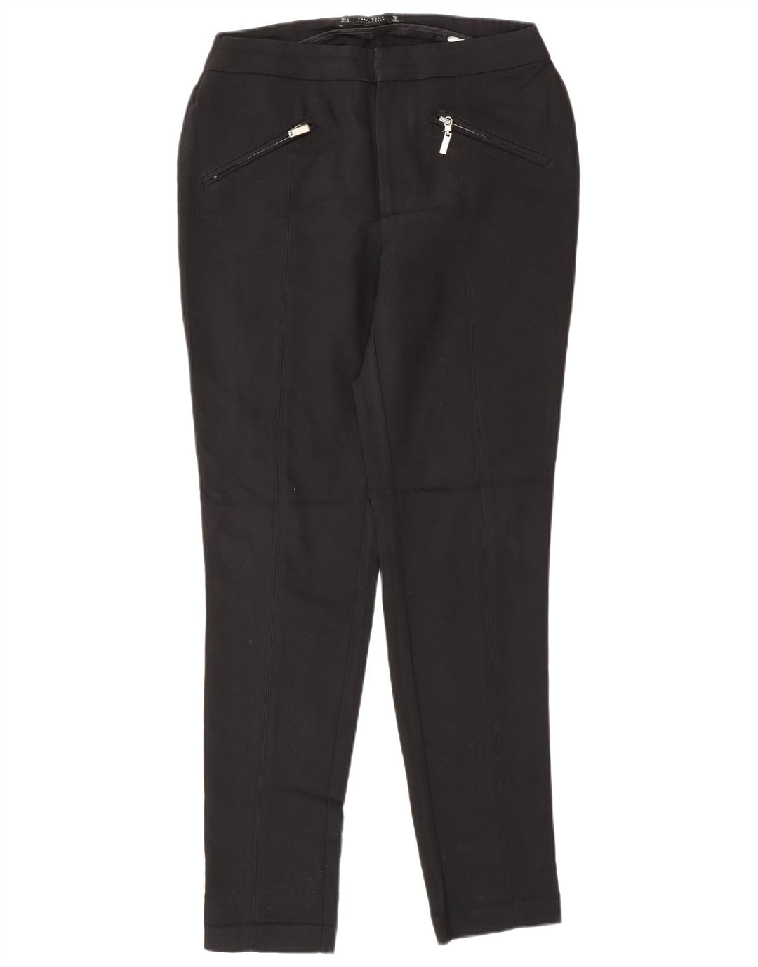 Schmale Freizeithose für Damen von Zara, Größe M, W28, L28, Schwarz