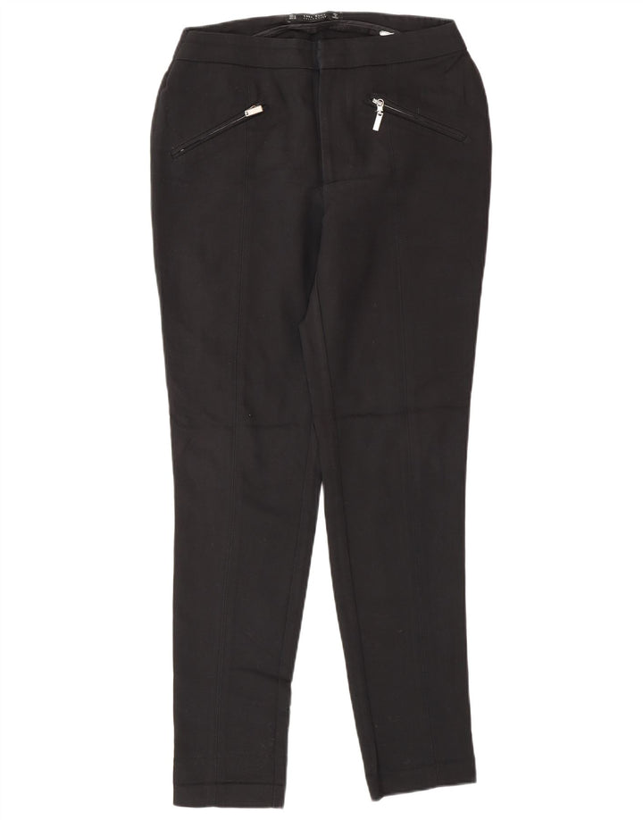 Schmale Freizeithose für Damen von Zara, Größe M, W28, L28, Schwarz