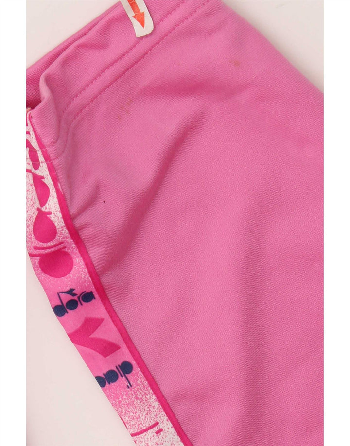Diadora Damen-Trainingshose mit Grafik, UK 14, Mittelrosa