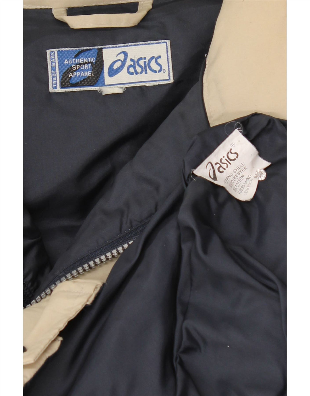 Asics Herren Wattierte Weste UK 42 XL Beige Polyester