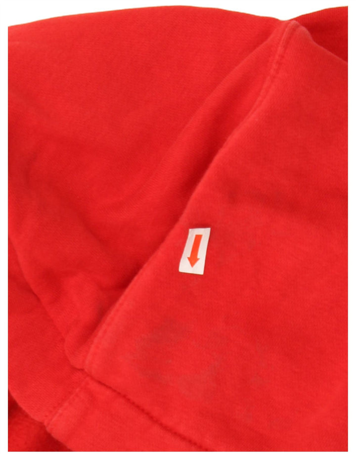 Nike Herren-Kapuzenpullover mit Reißverschluss, klein, aus roter Baumwolle