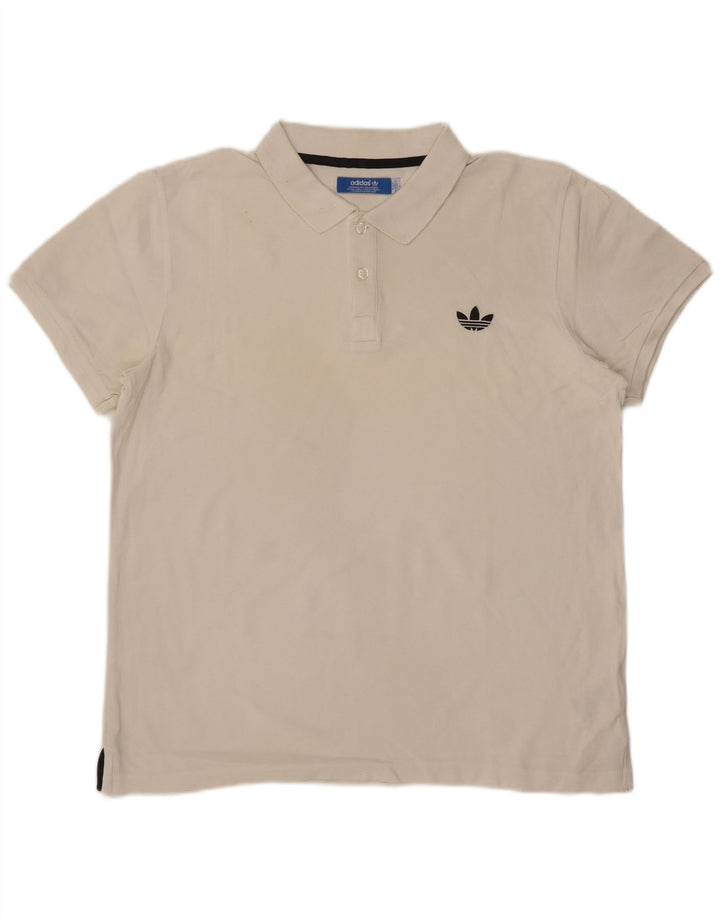 Adidas Herren Poloshirt Große weiße Baumwolle