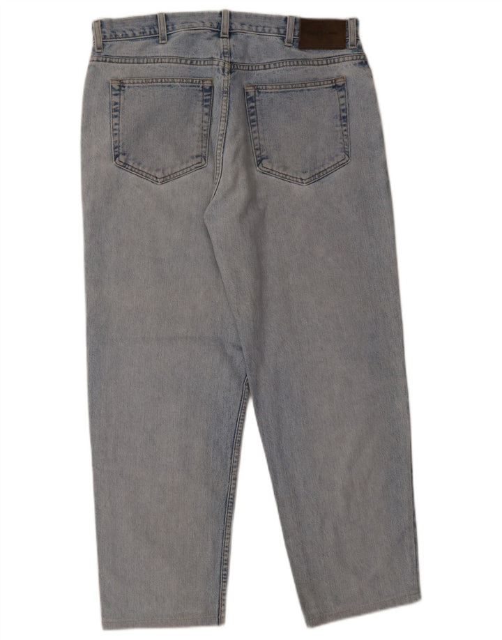 Calvin Klein Herren Straight Jeans W36 L27 Blaue Baumwolle