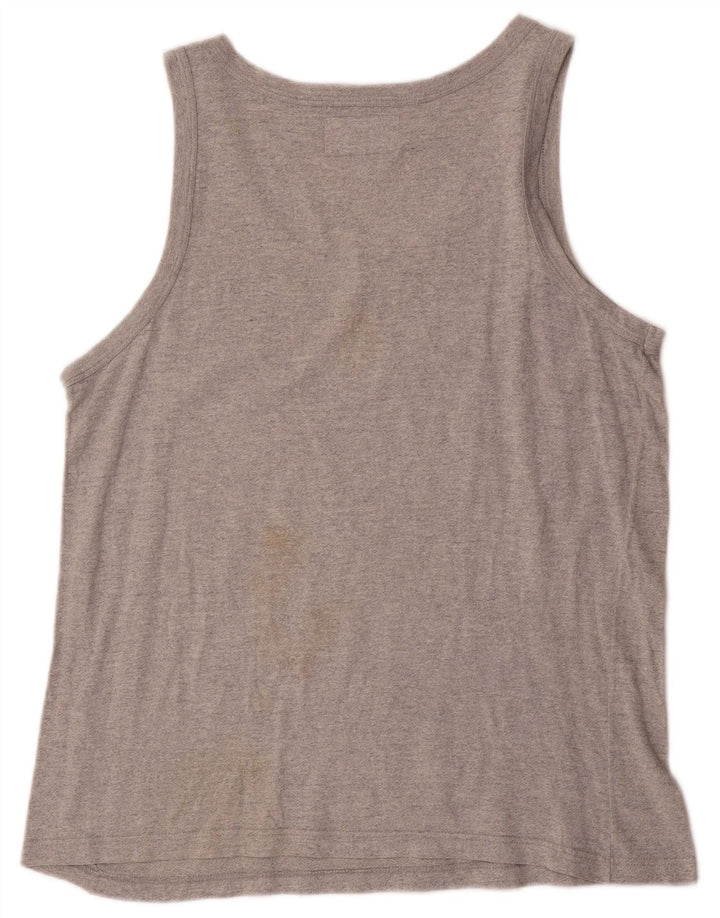 Brugi Herren-Trägershirt, groß, graue Baumwolle
