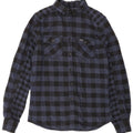 Superdry Herren-Flanellhemd, klein, marineblau, kariert, Baumwolle