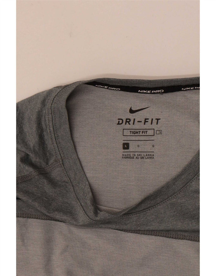 Nike Herren Dri Fit T-Shirt Top Large Grau