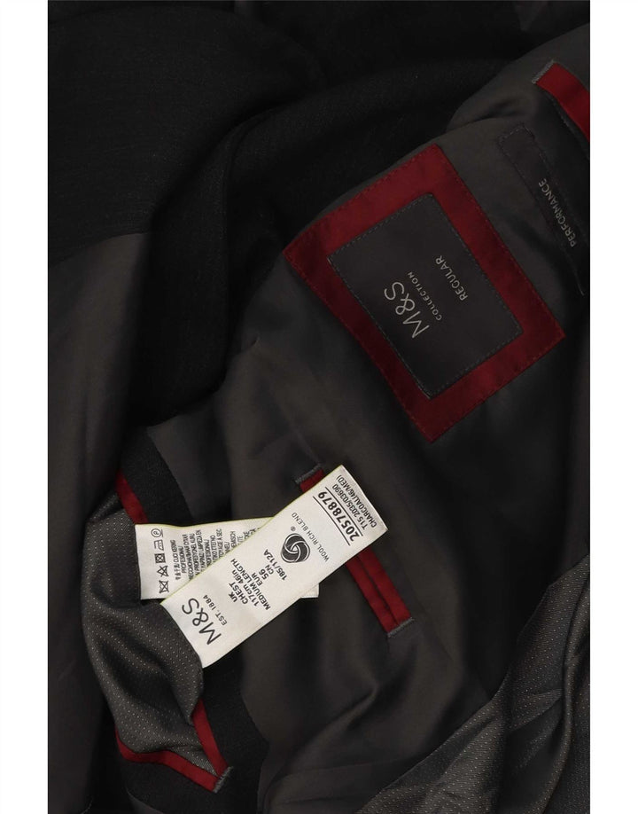 Marks & Spencer Herren-Blazer mit 2 Knöpfen, UK 46, XL, grau, Polyester