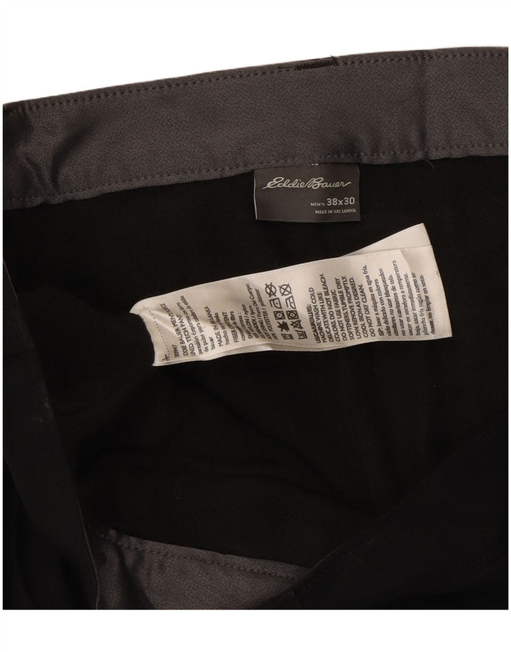 EDDIE BAUER Gerade Herren-Cargohose W38 L30 Schwarzes Nylon