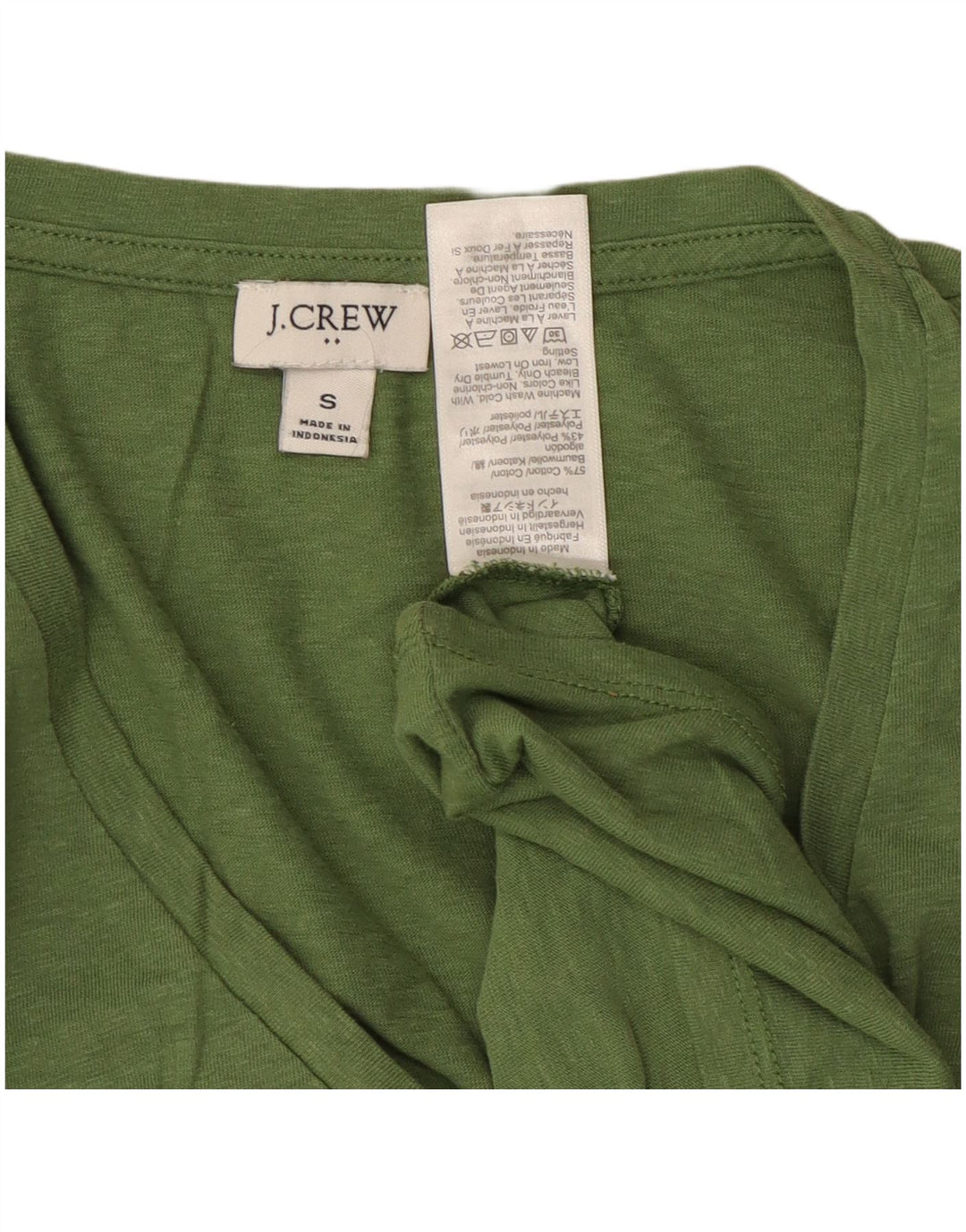 J. CREW Damen Weste Top UK 10 Small Grüne Baumwolle