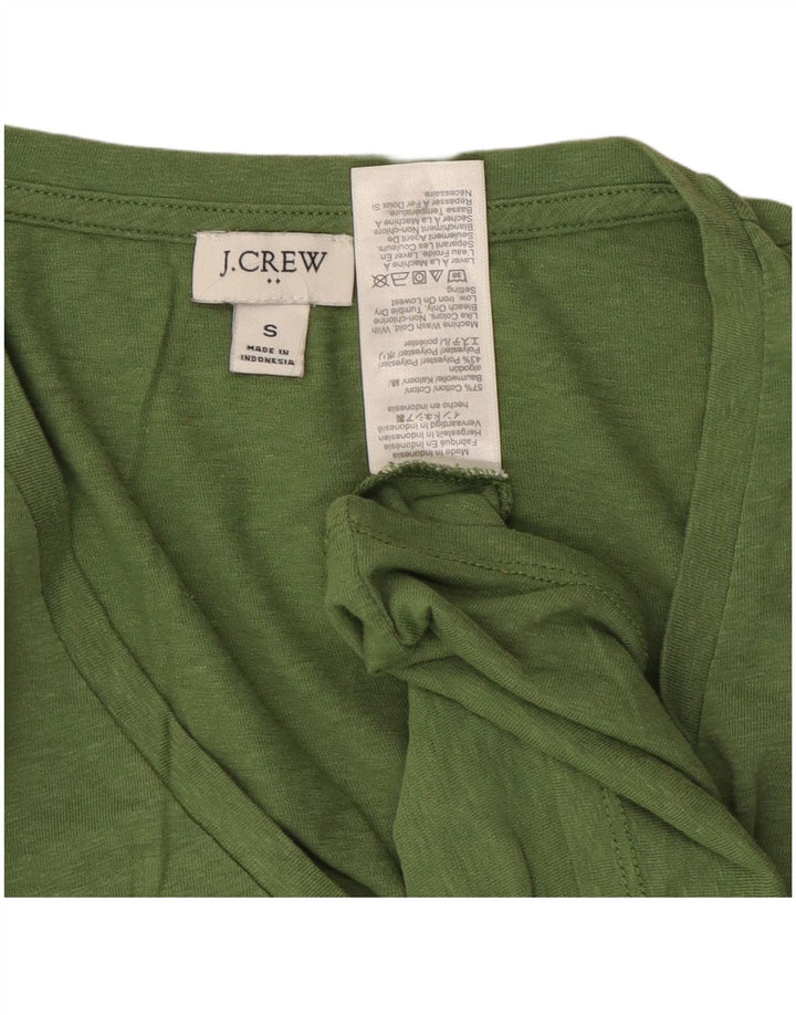 J. CREW Damen Weste Top UK 10 Small Grüne Baumwolle