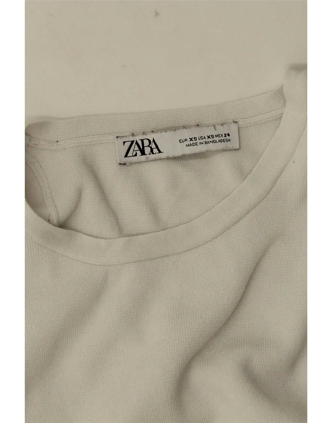 Zara Damen Crop Vest Top UK 4 XS Weiß