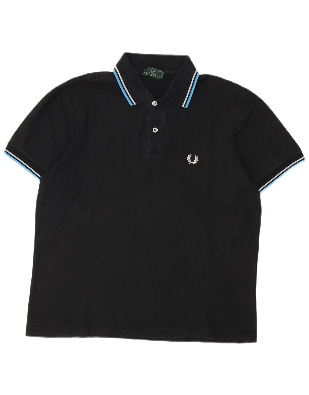 Fred Perry Herren-Poloshirt, große schwarze Baumwolle