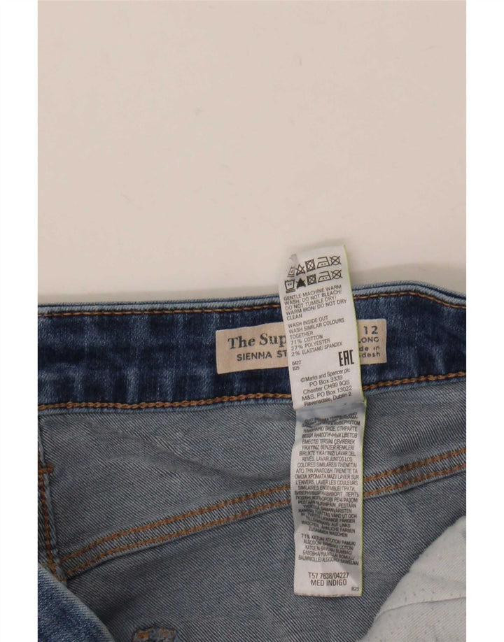 Marks & Spencer Damen Sienna Straight Jeans UK 12 Medium W30 L31 Blau
