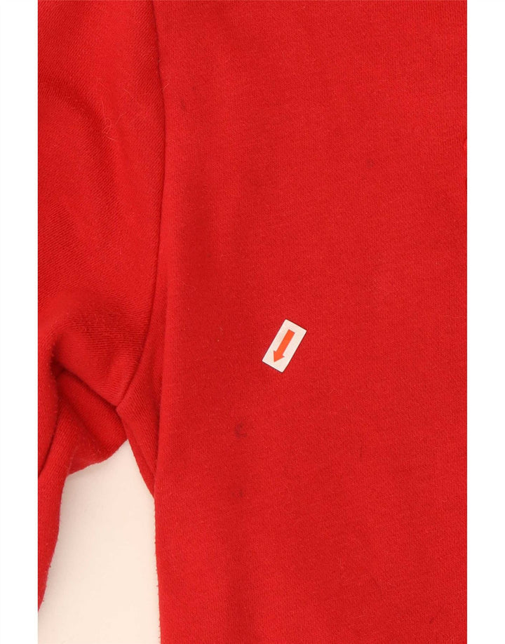 Fila Damen Grafik-Sweatshirt-Pullover UK 10 Small Rote Baumwolle