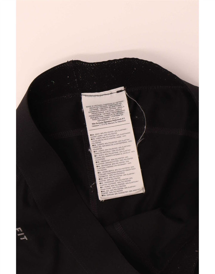 Nike Womens Dri Fit Graphic Capri Leggings UK 8 Small Schwarz Polyester