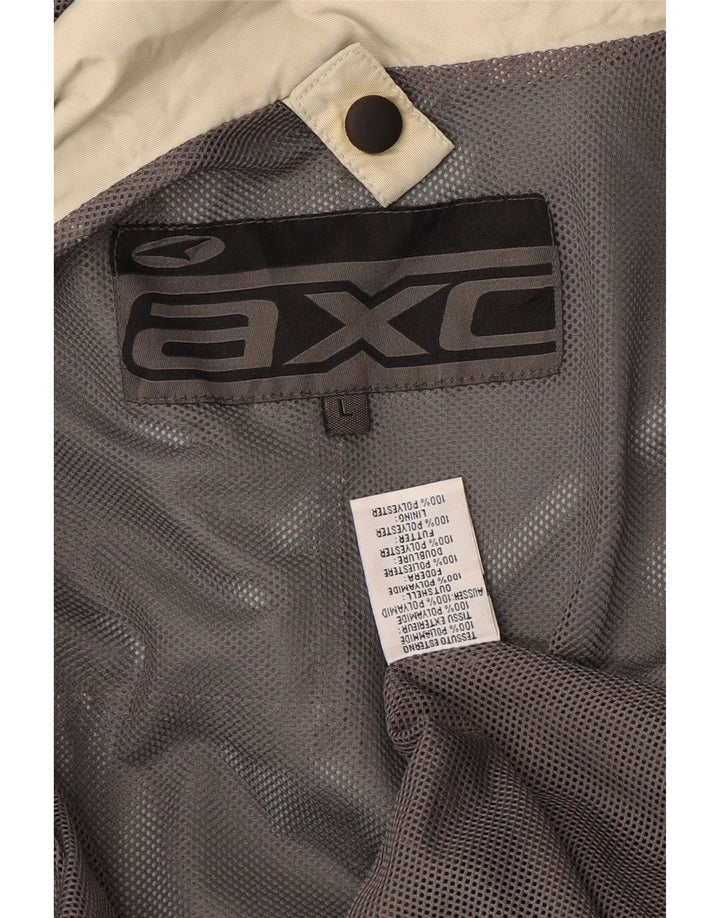 AXO Herren-Windbreaker-Mantel mit Kapuze, UK 40, Größe L, Beige, Polyamid