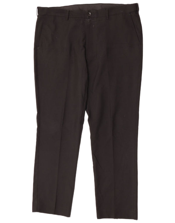 Marks & Spencer Herren-Chinohose mit gerader Passform und normaler Passform, W40 L31, Schwarz